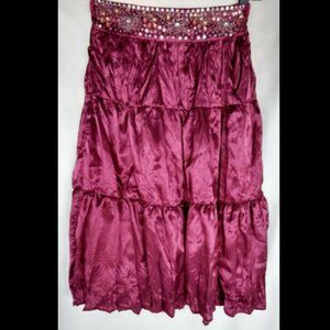 Great Escape Trend 4 Tweens Burgundy Flouncy Skirt
